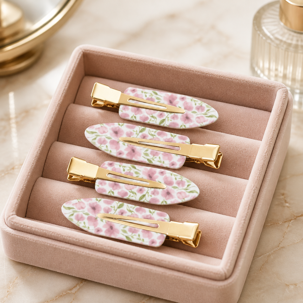 “Where Flowers Bloom, So Do You” Barrettes